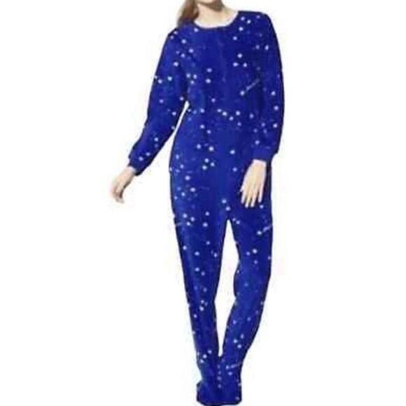 Nick & Nora Blue Small Footsie Pajamas - Picture 1 of 7